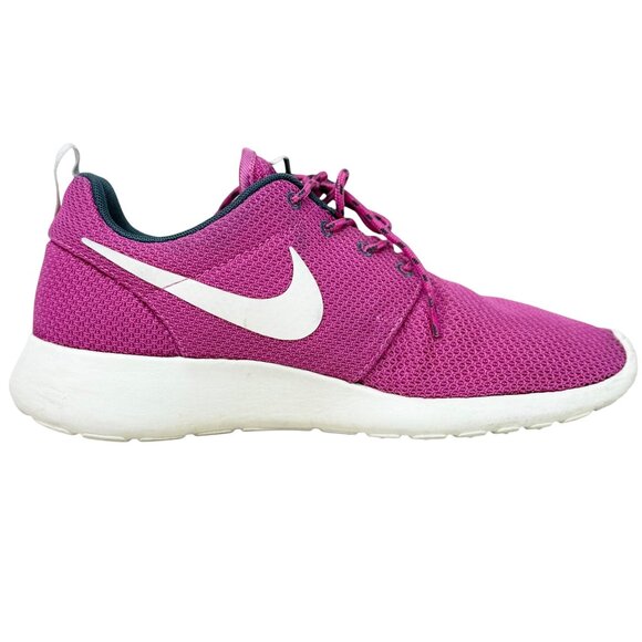 Nike Rosherun Club Pink & Summit White Womens Sneakers Size 9 Mesh Upper - Picture 6 of 12